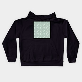 GREEN AND WHITE DOTTED VINTAGE RETRO Kids Hoodie